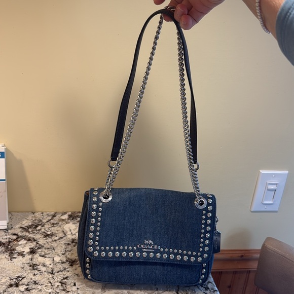 Coach Blue Denim Shoulder Bag - Picture 15 of 15